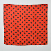 Polka Dot Silks (Black on Red)